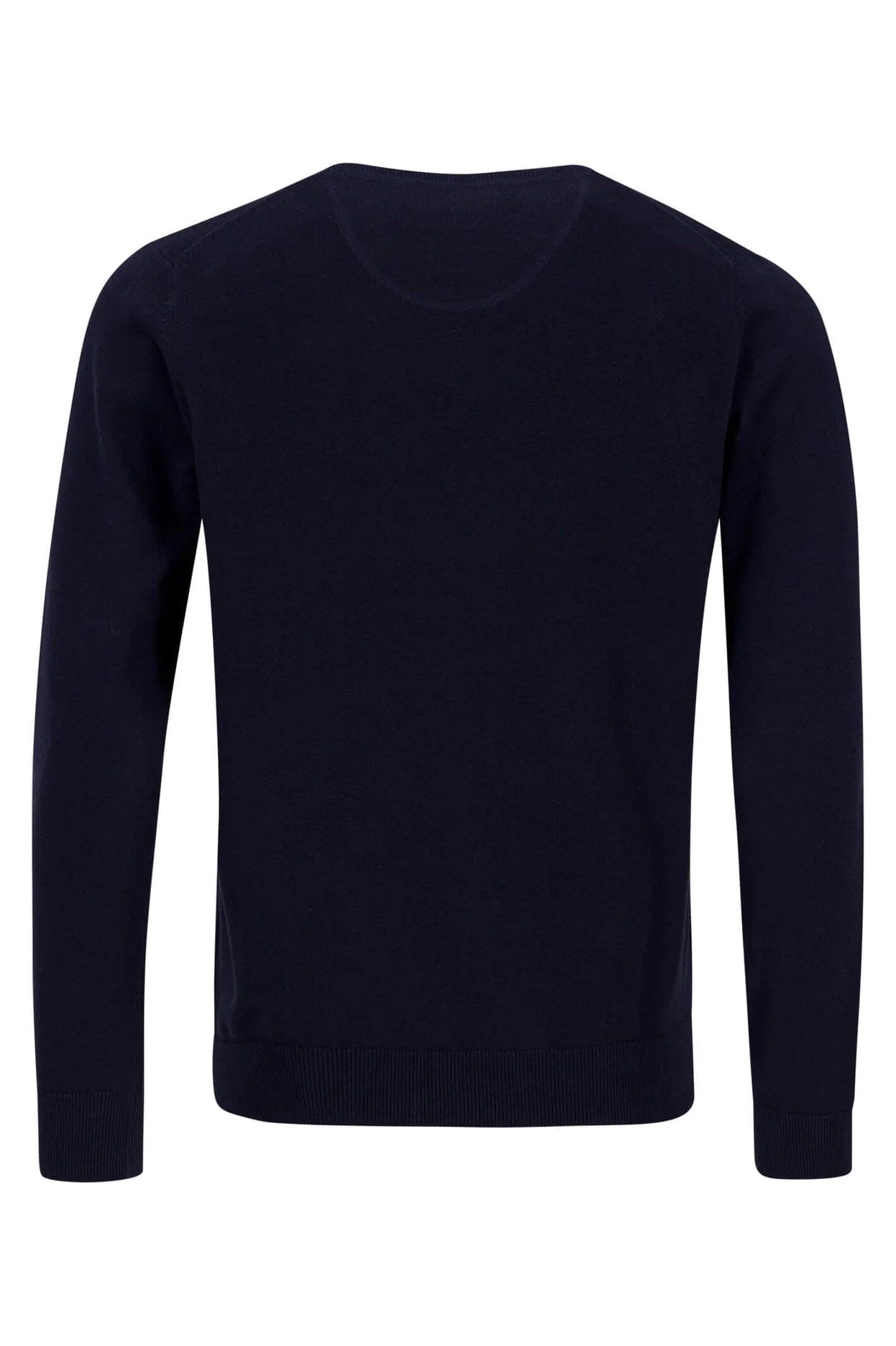 Fynch Hatton Fine Knit Crew Neck Sweater - Navy