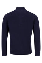 Fynch Hatton Fine Knit Quarter Zip - Navy