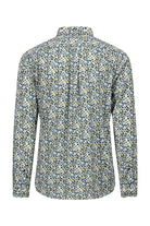 Fynch Hatton Leaf Print Long Sleeve Shirt - Dark Emerald