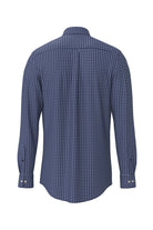 Fynch Hatton Small Check Long Sleeve Shirt - Navy