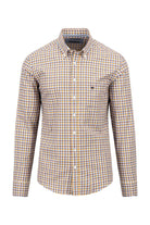 Fynch Hatton Small Combi Check Long Sleeve Shirt - Hazel