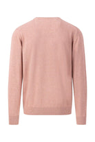 Fynch Hatton Superfine Cotton Crew Neck Jumper - Pale Berry