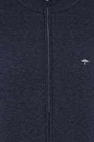 Fynch Hatton Superfine Cotton Zip-Through Cardigan - Navy