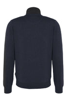 Fynch Hatton Superfine Cotton Zip-Through Cardigan - Navy