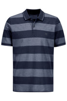 Fynch Hatton Two-Tone Stripe Polo - Navy