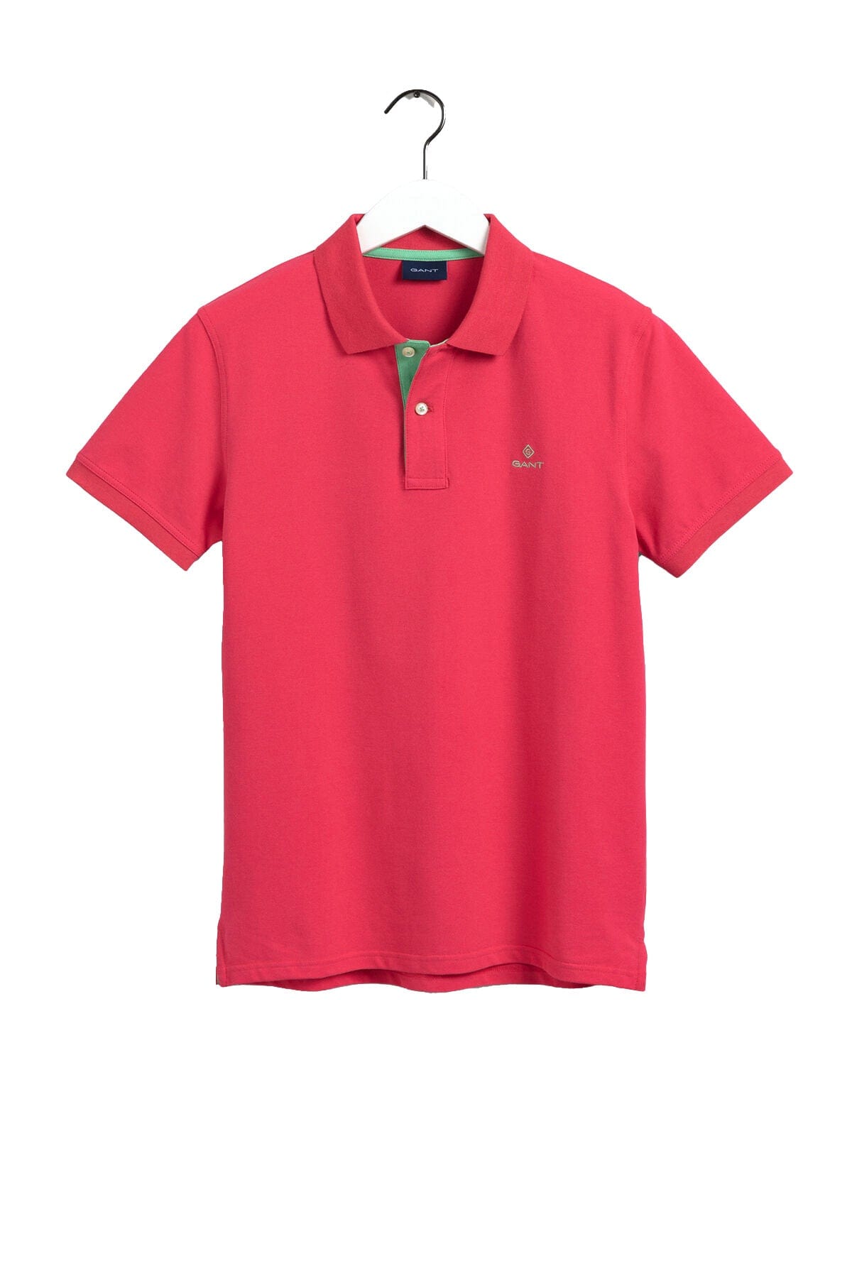 GANT Contrast Collar Pique Polo Shirt - Watermelon Pink