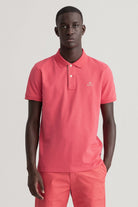 GANT Contrast Collar Pique Polo Shirt - Watermelon Pink