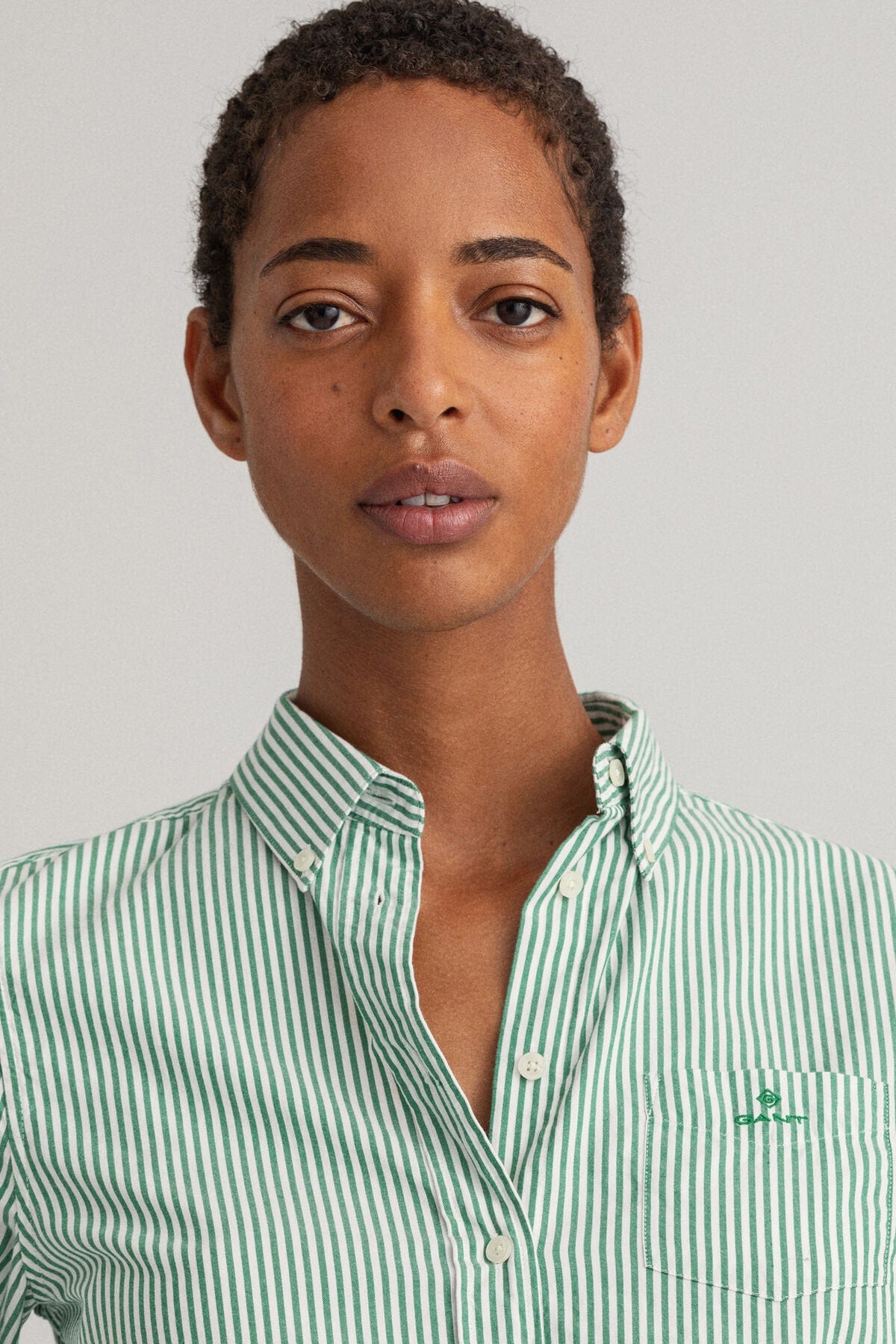 GANT Garment Washed Stripe Oxford Shirt - Lavish Green