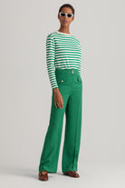 GANT Iconic G Striped T-Shirt - Lavish Green