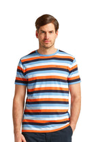 GANT Multi Stripe T-Shirt - Blue/Orange