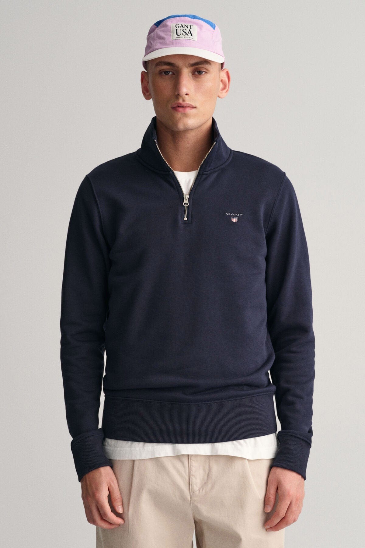 GANT Original Half Zip Sweatshirt - Evening Blue