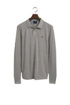 GANT Original Pique Long Sleeve Rugger - Grey Melange