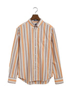 GANT Regular Fit Colourful Stripe Shirt - Apricot Orange