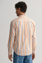 GANT Regular Fit Colourful Stripe Shirt - Apricot Orange