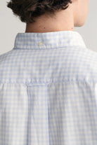 GANT Regular Fit Gingham Short Sleeve Shirt - Light Blue