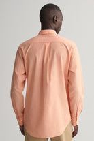 GANT Regular Fit Linen Check Shirt - Apricot Orange