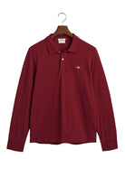 GANT Regular Fit Long Sleeve Polo - Plumped Red