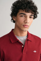 GANT Regular Fit Long Sleeve Polo - Plumped Red