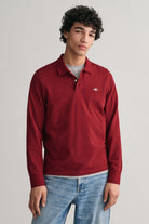 GANT Regular Fit Long Sleeve Polo - Plumped Red