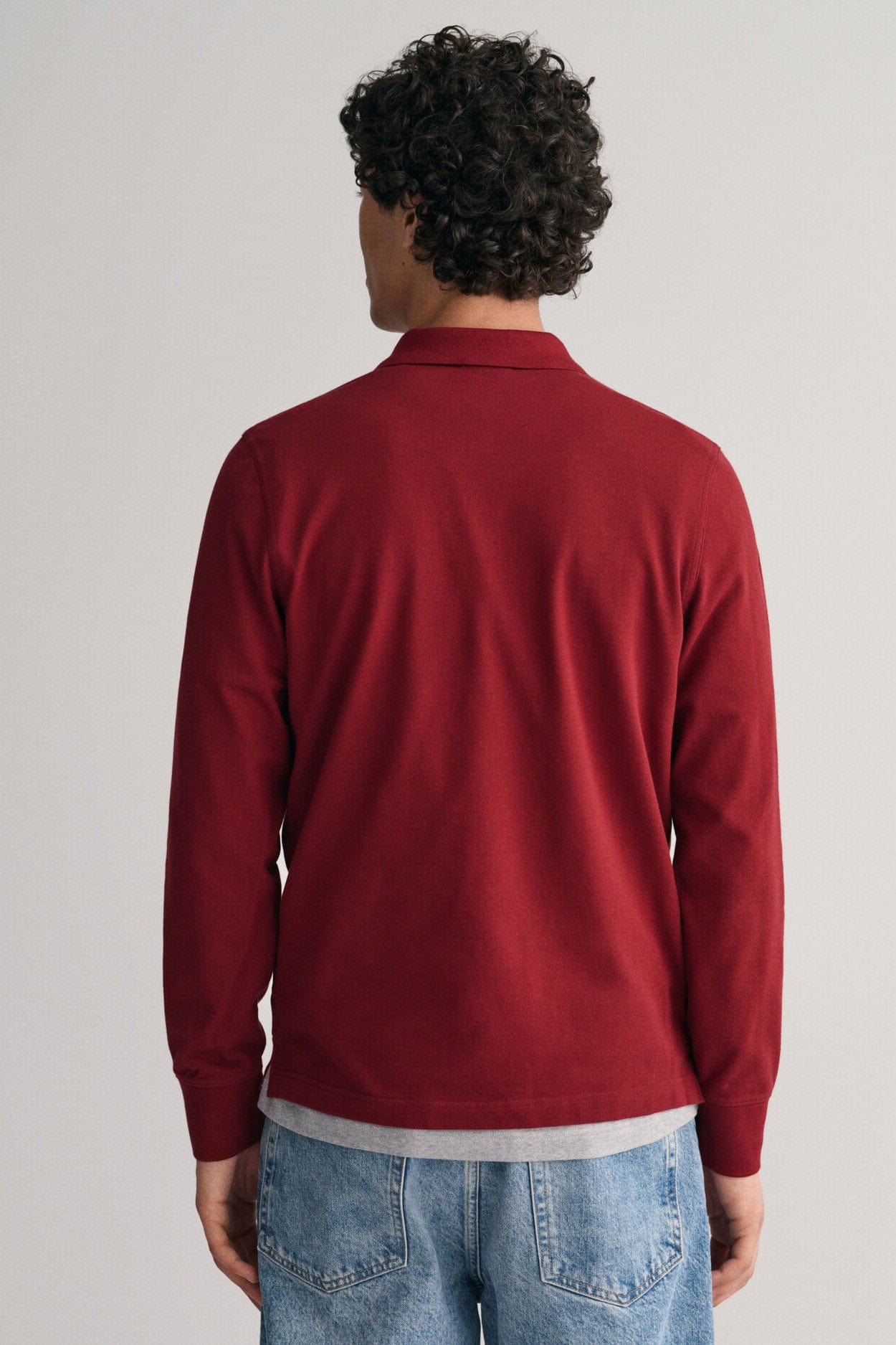 GANT Regular Fit Long Sleeve Polo - Plumped Red