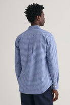 GANT Regular Fit Poplin Gingham Shirt - College Blue