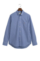 GANT Regular Fit Poplin Gingham Shirt - College Blue