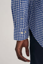 GANT Regular Fit Poplin Gingham Shirt - College Blue