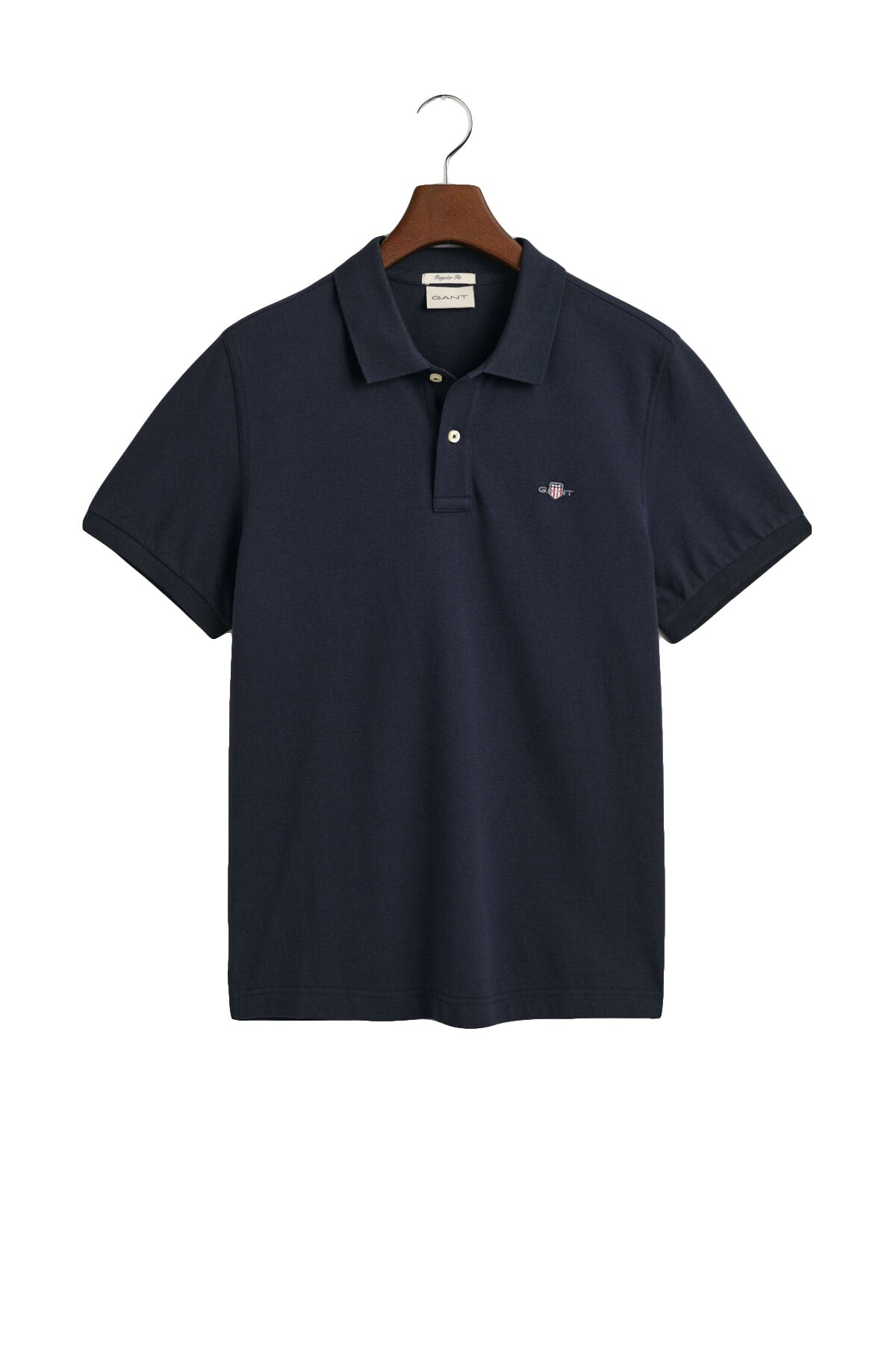 GANT Regular Fit Shield Pique Polo - Rich Navy