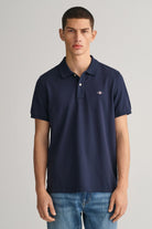 GANT Regular Fit Shield Pique Polo - Rich Navy