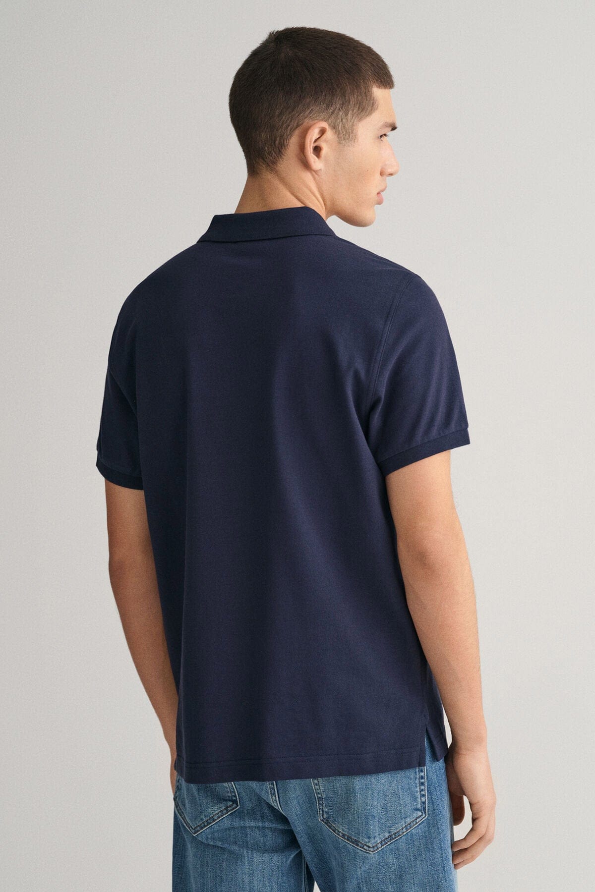 GANT Regular Fit Shield Pique Polo - Rich Navy