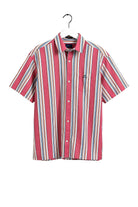 GANT Relaxed Fit Stripe Cotton Linen Shirt - Watermelon Pink