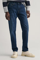 GANT Slim Gant Jeans - Dark Blue Worn In