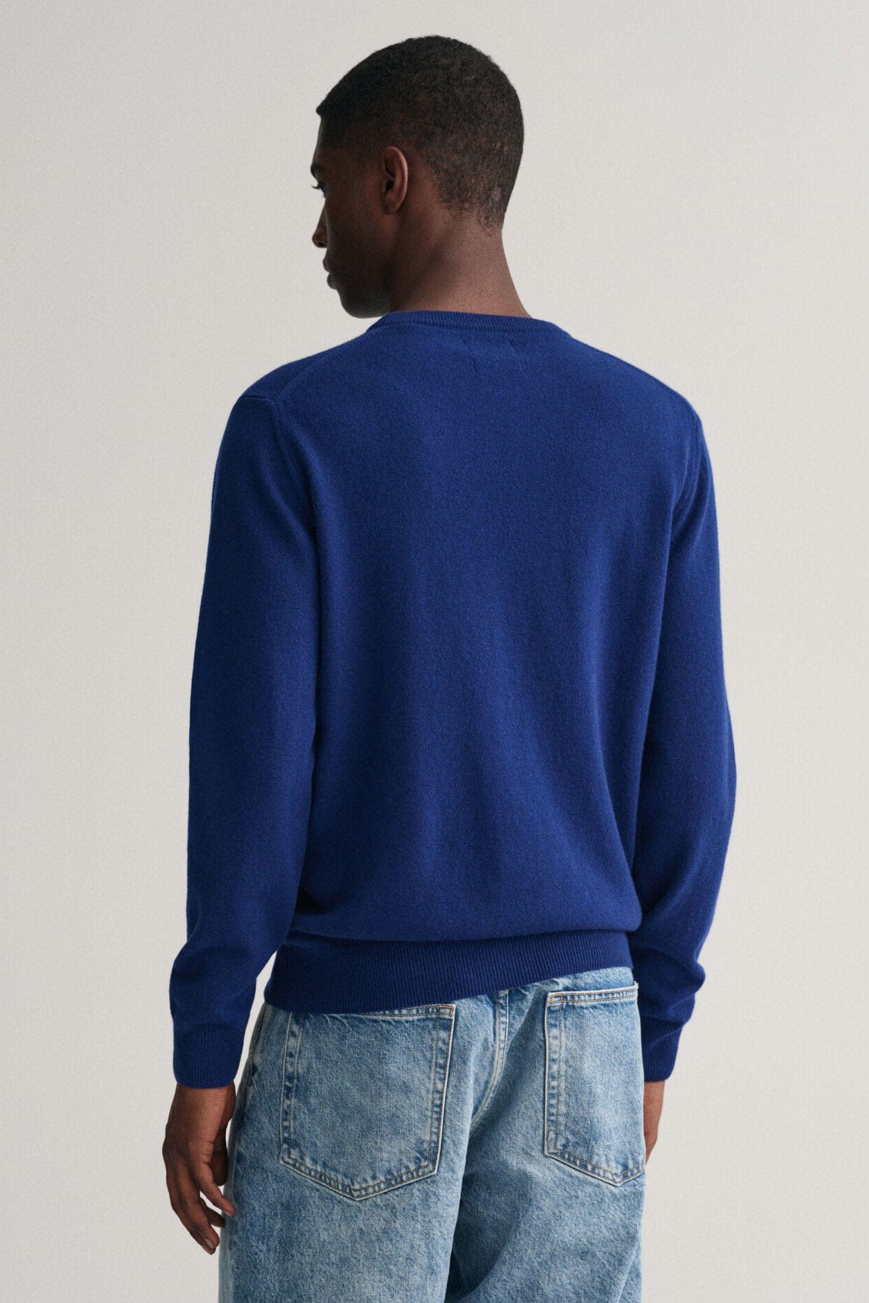 GANT Superfine Lambswool Crew Neck - College Blue