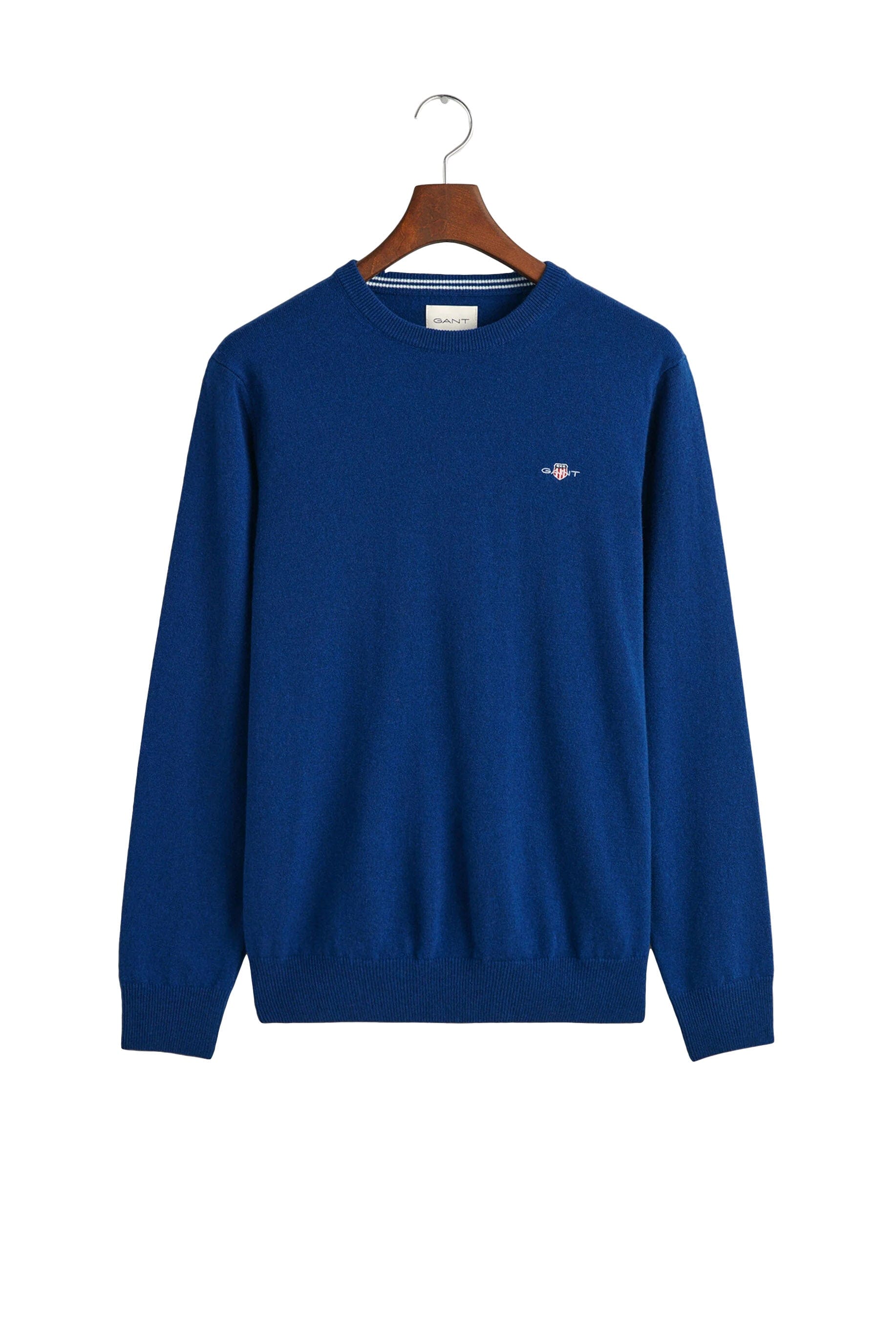 GANT Superfine Lambswool Crew Neck - College Blue