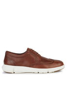 Geox Adacter Casual Waxed Leather Shoes - Light Brown