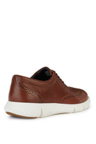 Geox Adacter Casual Waxed Leather Shoes - Light Brown