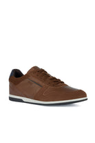 Geox Mens Renan Suede & Waxed Leather Trainers - Brown Cotto