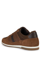 Geox Renan A Suede & Waxed Leather Trainers - Light Brown