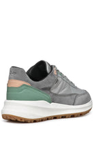 Geox Womens PG1X ABX Suede & Nappa Trainers - Dark Stone/Light Grey