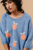 Grace & Mila Macy Fruit Knit Jumper - Bleu