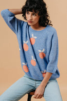 Grace & Mila Macy Fruit Knit Jumper - Bleu