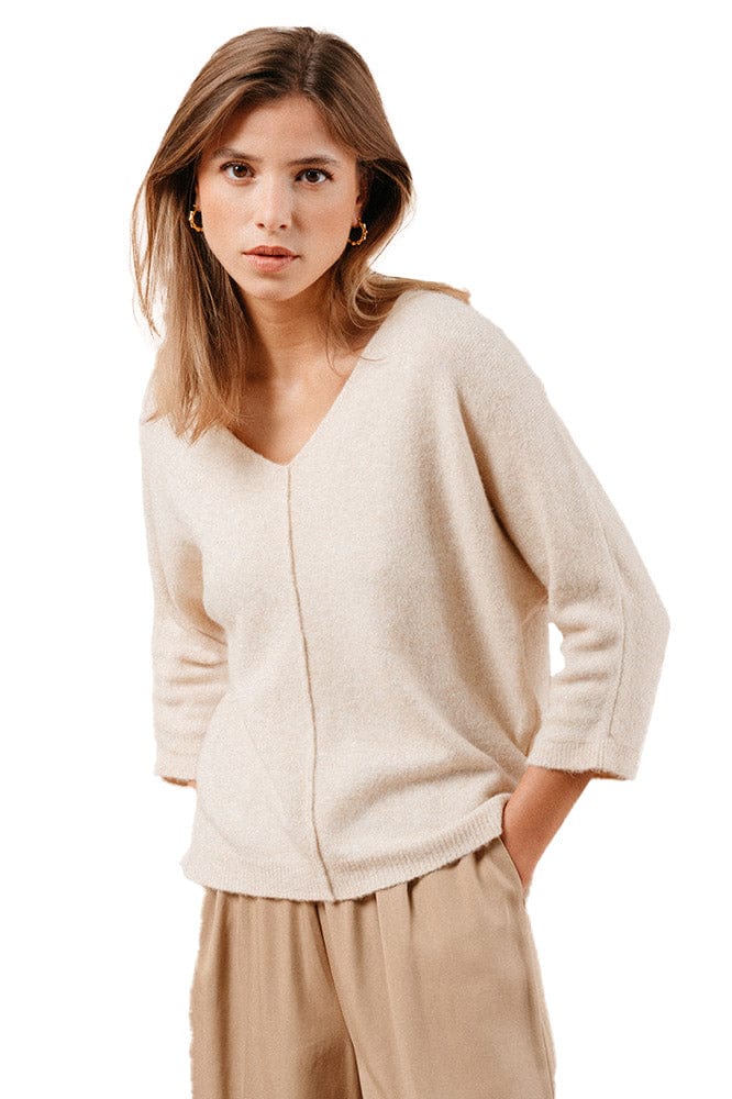 Grace & Mila Mael Relaxed Knit Jumper - Ecru MAEL_12305_OS