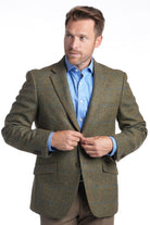 Gurteen Thorley Mallalieus Wool Tweed Jacket - Green/Tangerine