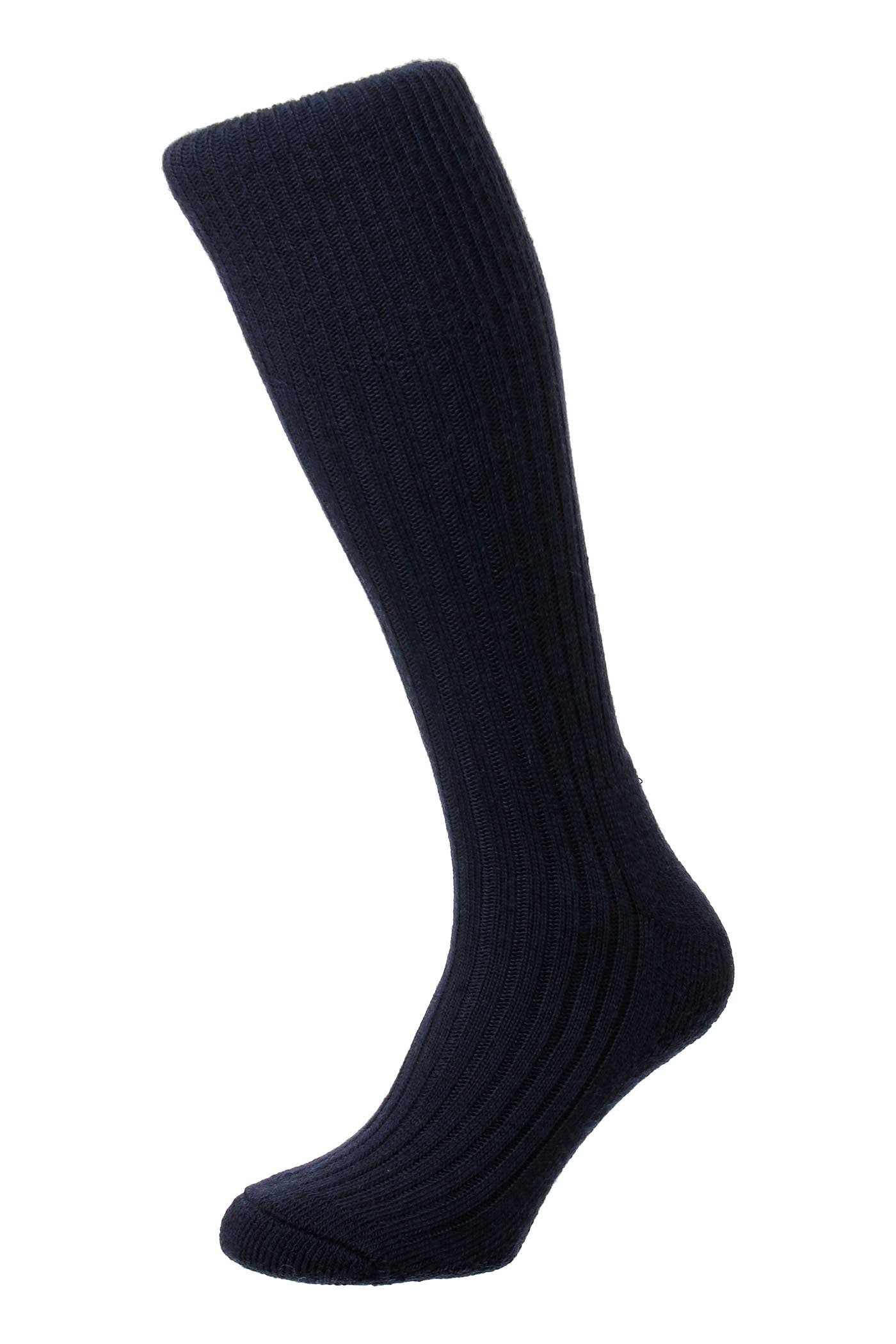 HJ Hall Mens Commando Wool Rich Half Hose Socks - Navy – Potters of Buxton