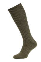 HJ Hall Mens Commando Wool Rich Half Hose Socks - Olive