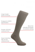 HJ Hall Mens Commando Wool Rich Half Hose Socks - Olive