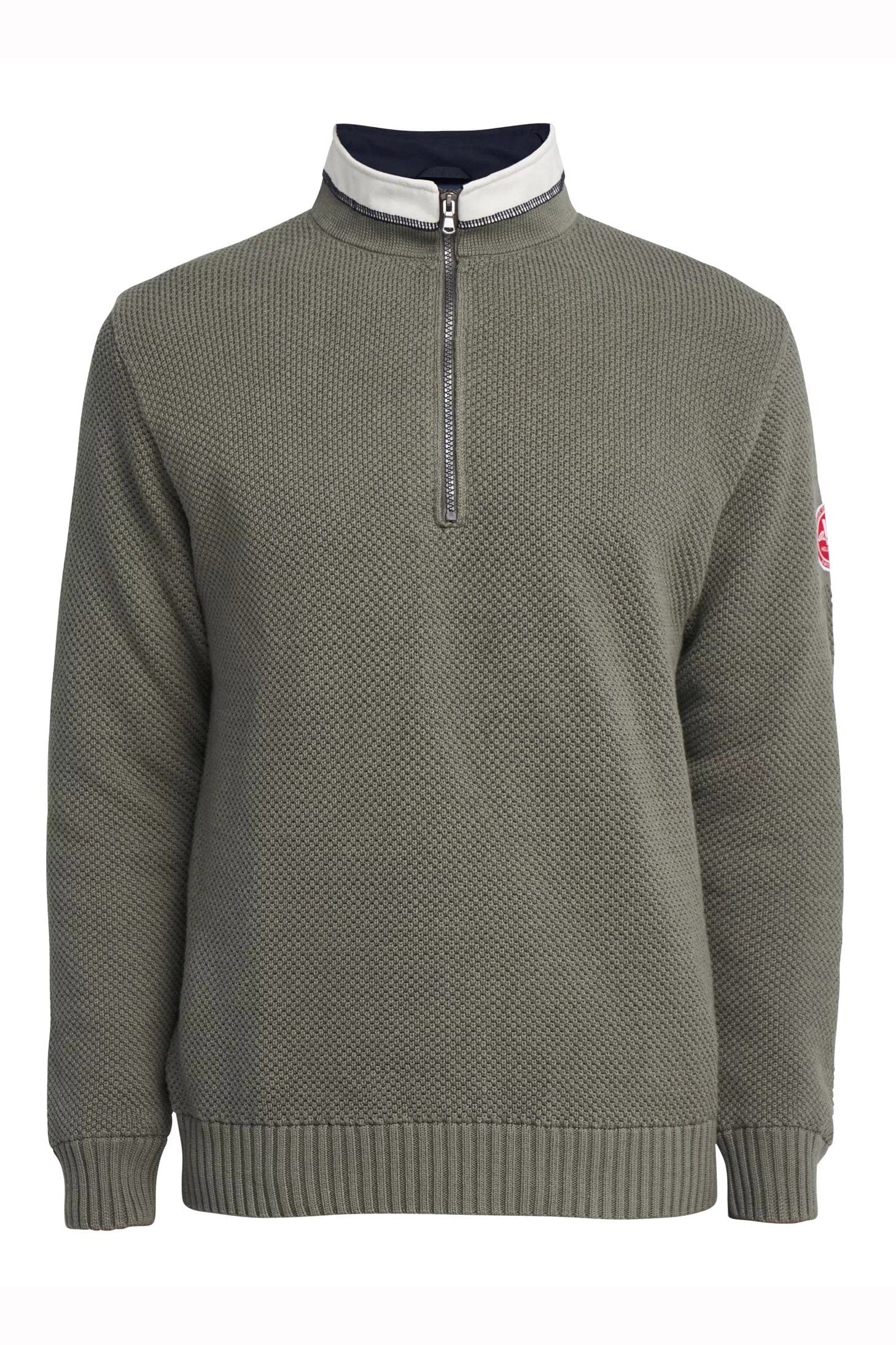 Holebrook Classic Windproof Quarter Zip Jumper - Dusty Olive