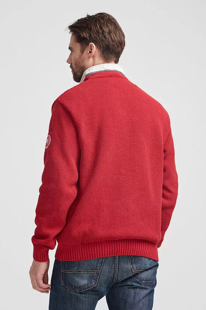 Holebrook Classic Windproof Quarter Zip Jumper - Red