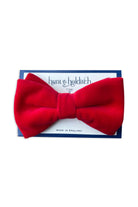 Hunt & Holditch Velvet Self Tied Bow Tie - Red VEL_RED_OS