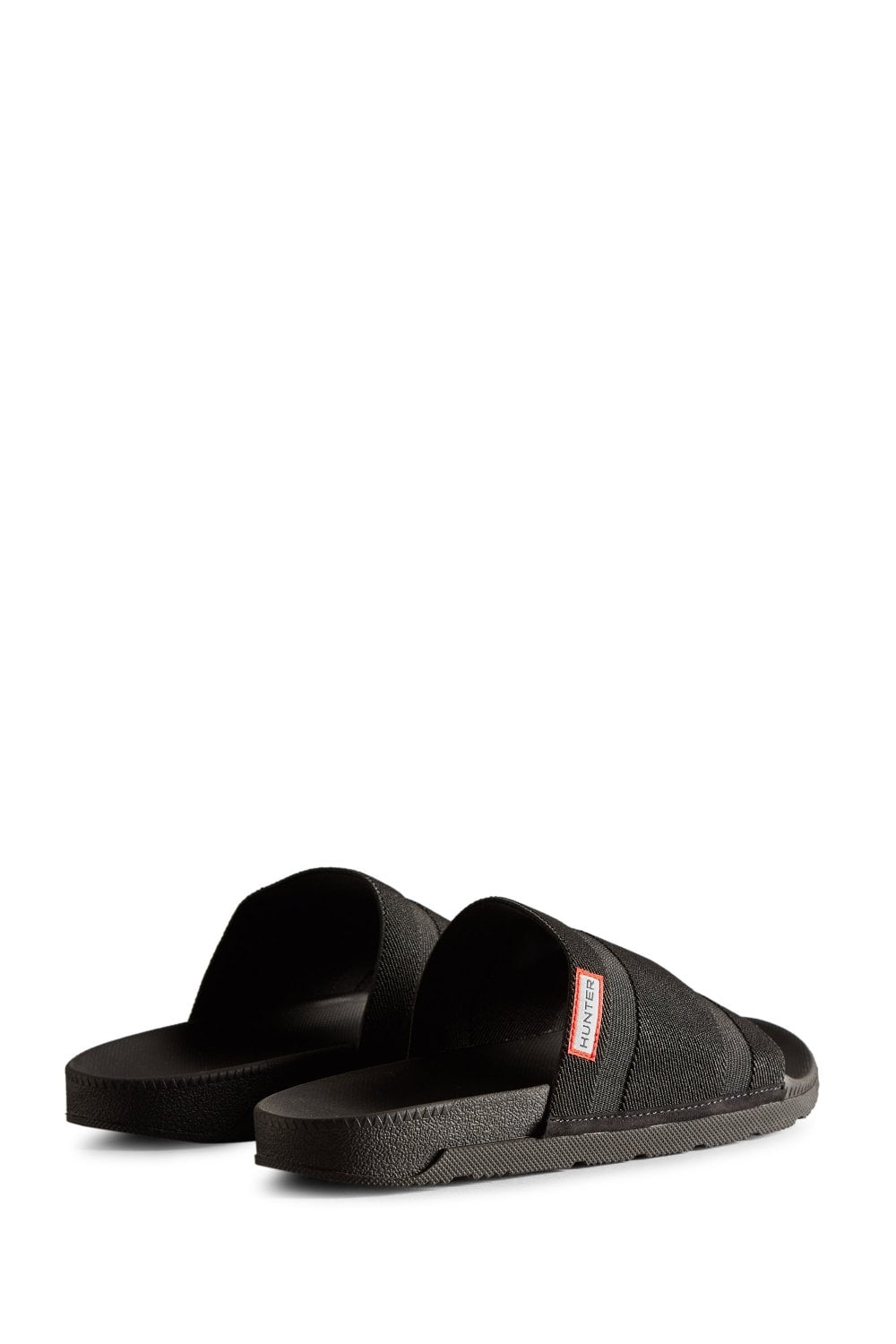 Hunter Womens Elastic Slide - Black